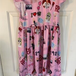 Pink Graphic Taylor-Inspired Dress